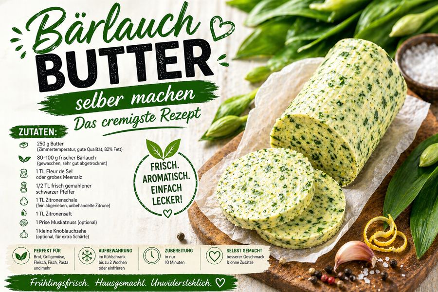 Bärlauchbutter selber machen – Das cremigste Rezept – von Lisa