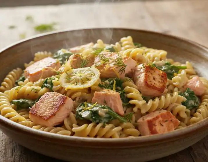 Cremige Spinat-Lachs-Pasta: Ein Restaurant-Rezept für zu Hause – einfach kochen