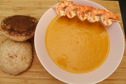 Kürbissuppe mit Black Tiger Prawns – Festlich & cremig – Soßen Rezept – selber machen