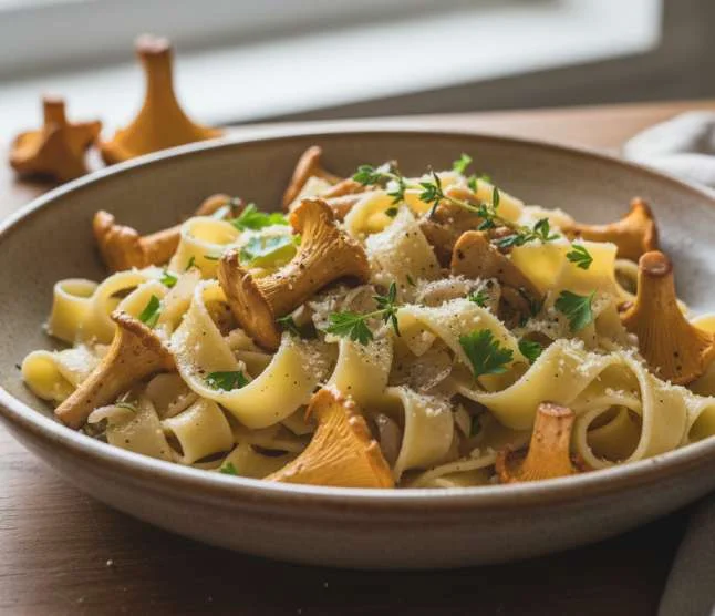 Pasta mit Pfifferlingen – Ein Herbstgedicht auf dem Teller – Pasta Rezept – einfach kochen