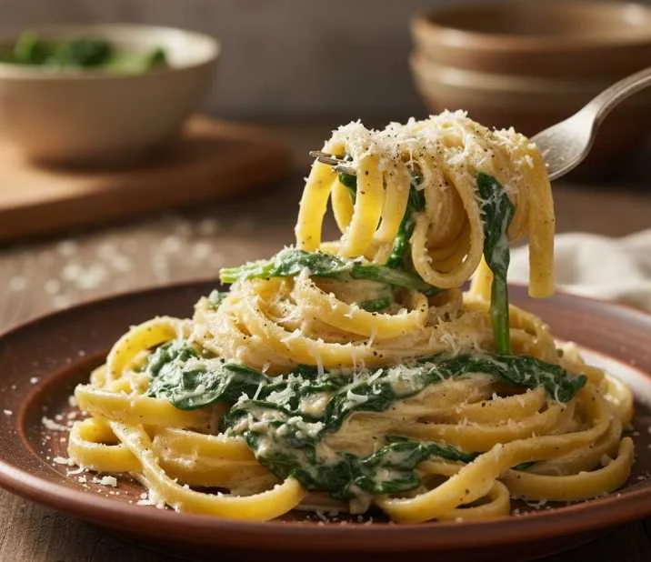 Pasta mit Spinat – Cremiger Traum in Grün – Pasta Rezept – einfach kochen