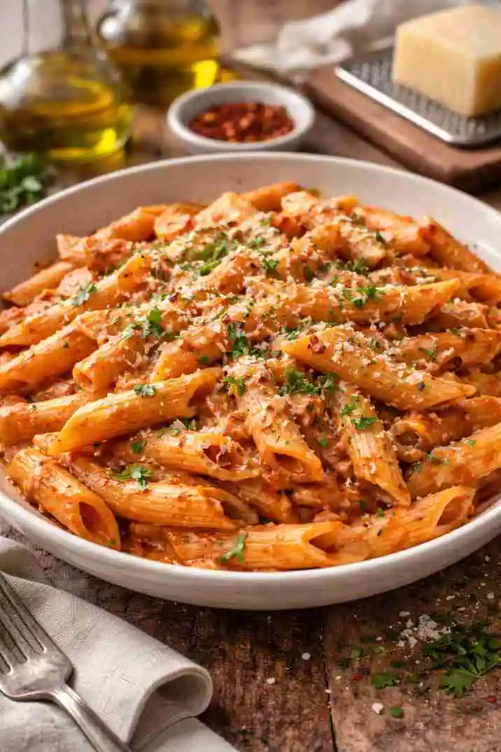 Penne alla Vodka: Das cremige 5-Zutaten-Rezept, das alle nach dem Geheimnis fragen lässt – einfach kochen