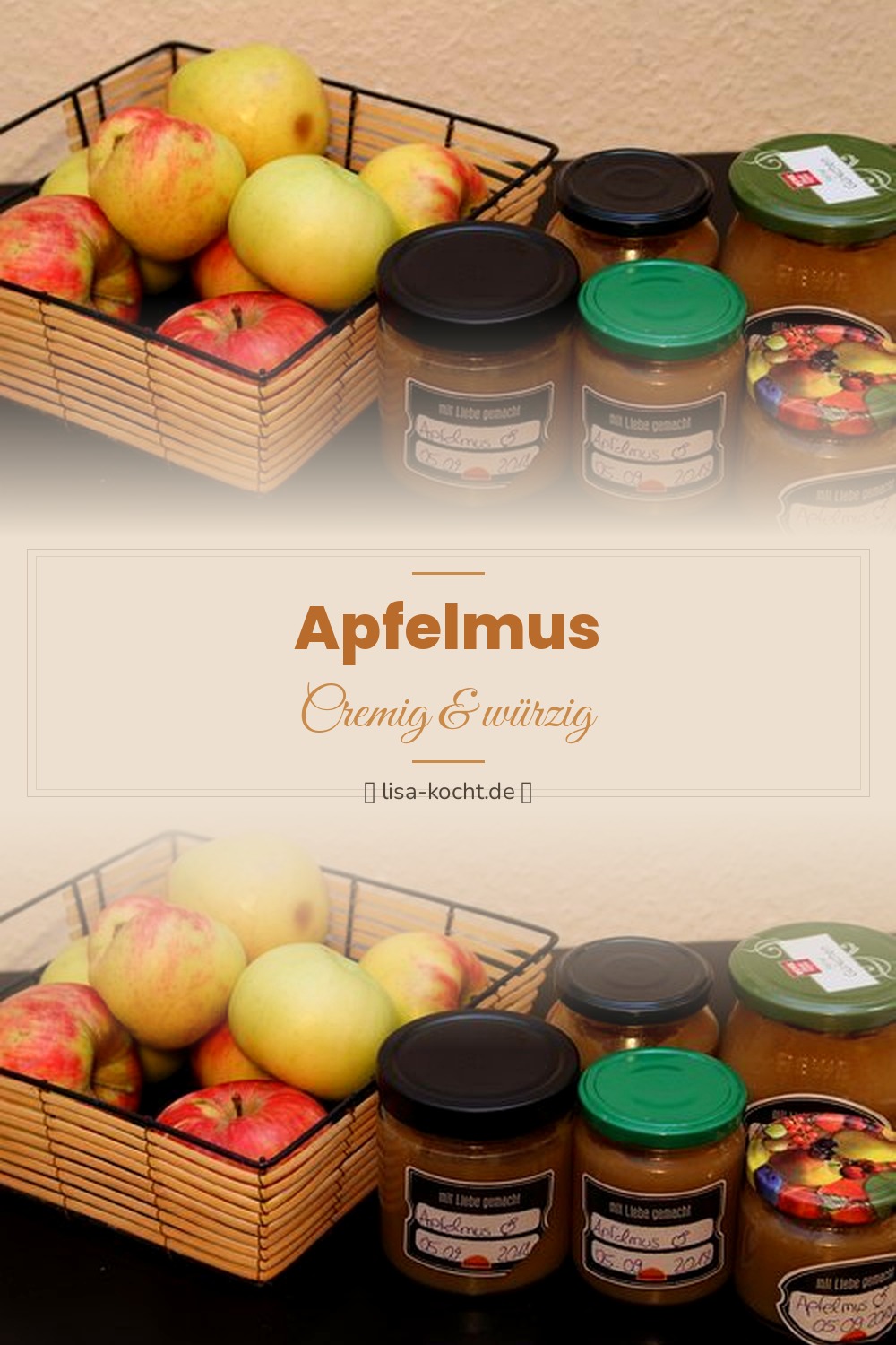 Pinterest Pin: Apfelmus selber machen – Einfaches Rezept ohne Zusätze