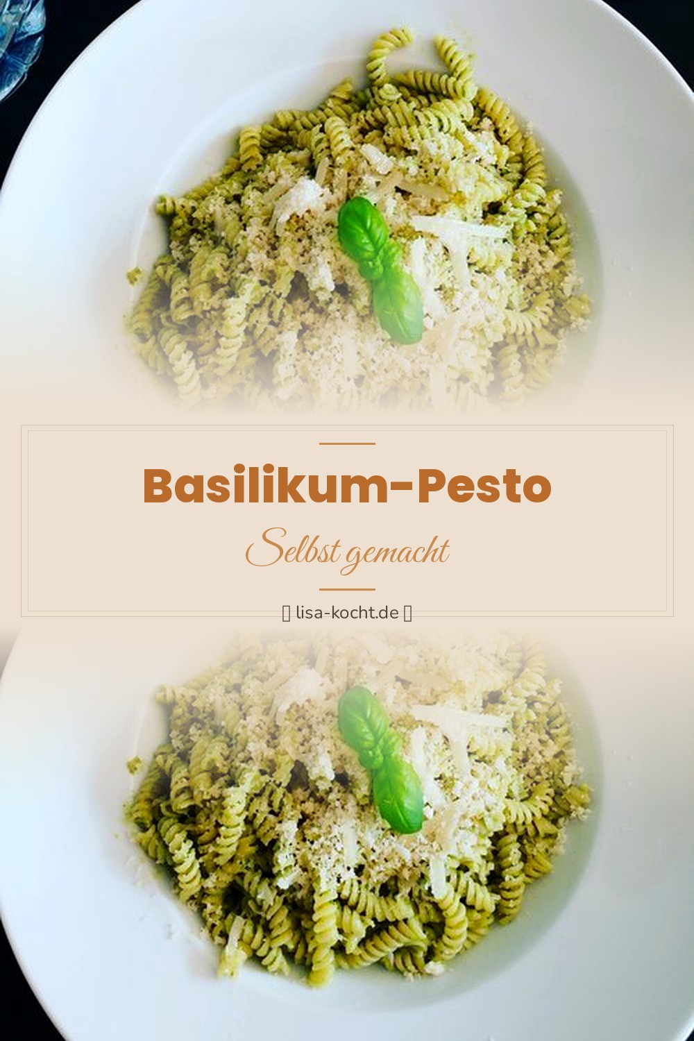 Pinterest Pin: Basilikum Pesto Rezept – Das Original aus Genua