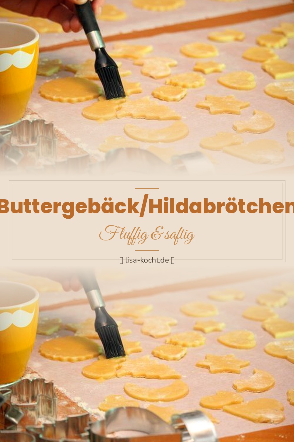 Pinterest Pin: Hildabrötchen Rezept – Feines Buttergebäck mit Marmelade