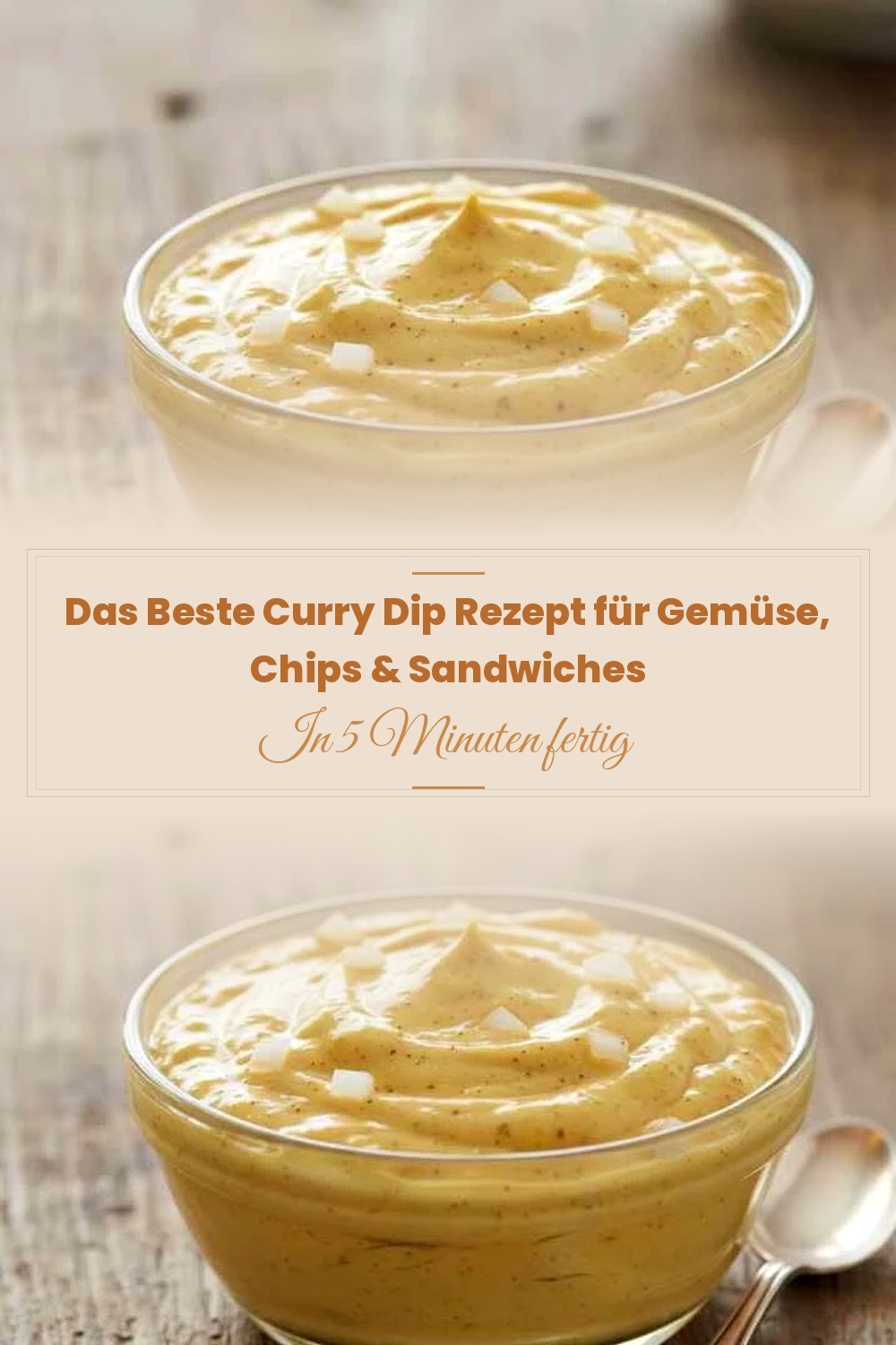 Pinterest Pin: Das Beste Curry Dip Rezept für Gemüse, Chips & Sandwiches