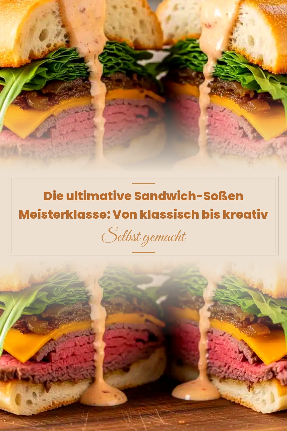 Pinterest Pin: Die ultimative Sandwich-Soßen Meisterklasse: Von klassisch bis kreativ