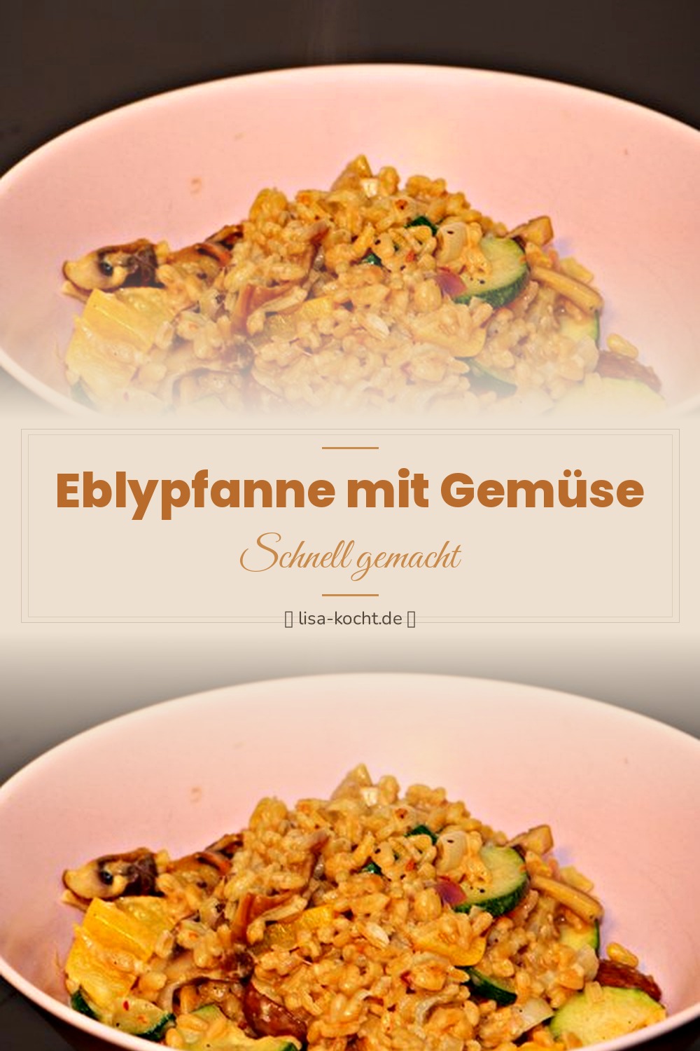 Pinterest Pin: Eblypfanne mit Gemüse – Schnelle One-Pot Mahlzeit