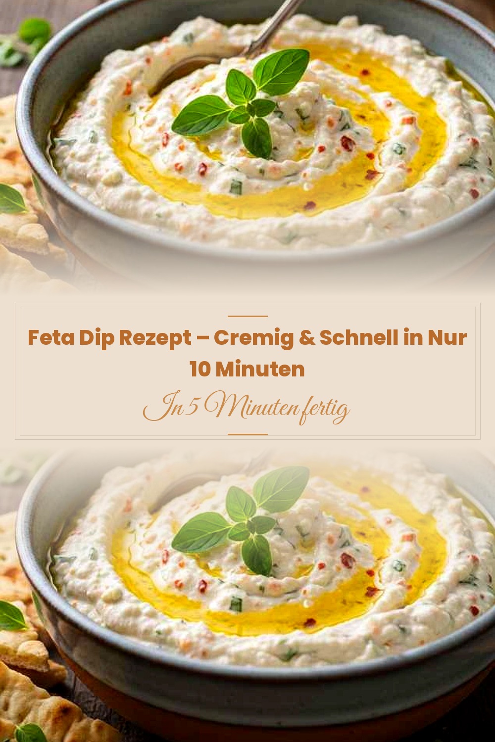 Pinterest Pin: Feta Dip Rezept – Cremig & Schnell in Nur 10 Minuten