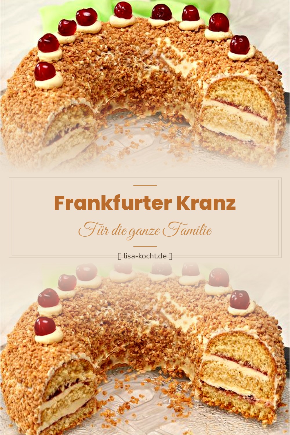Pinterest Pin: Frankfurter Kranz Rezept – Der Klassiker mit Buttercreme