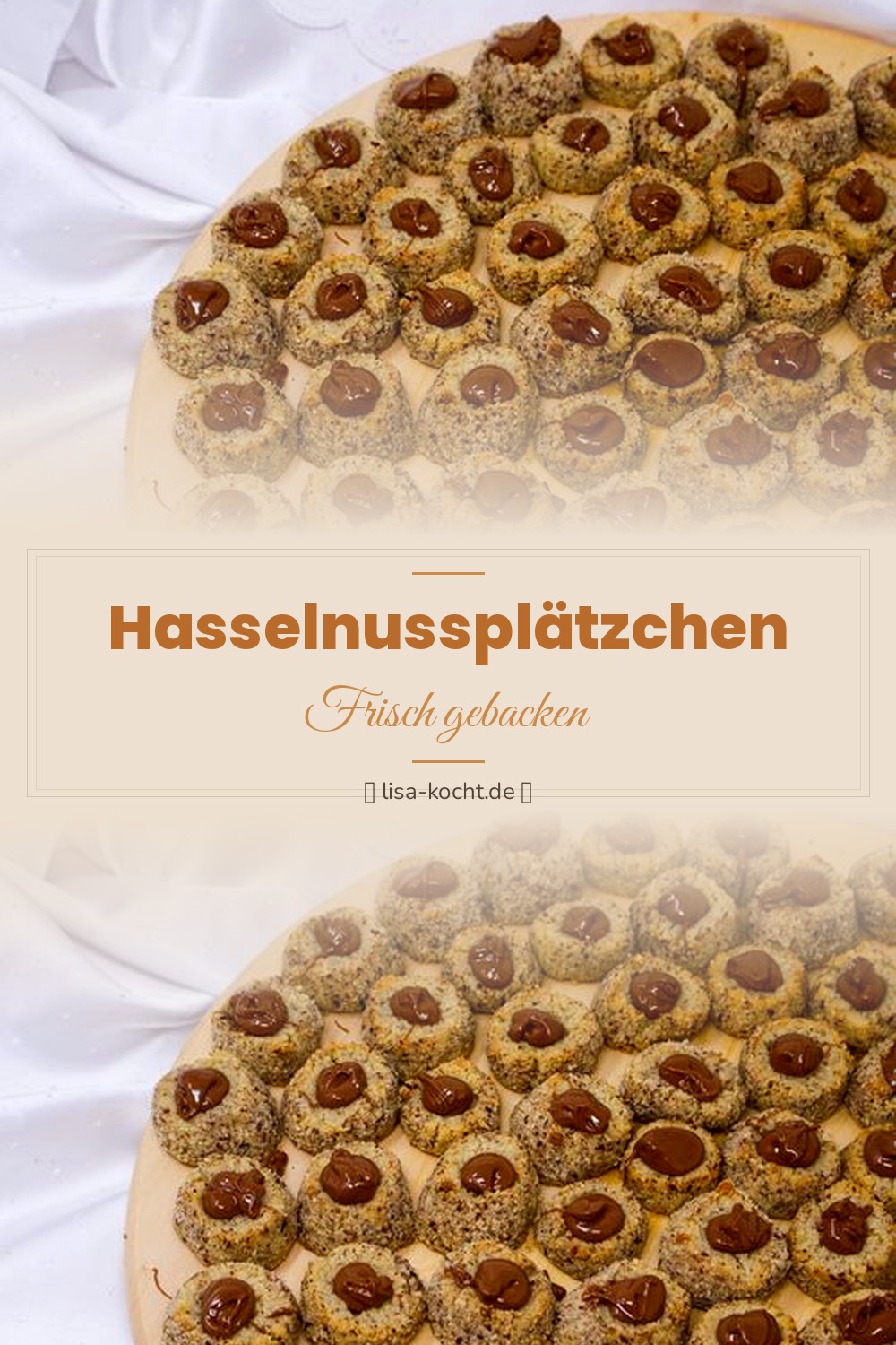 Pinterest Pin: Haselnussplätzchen Rezept – Nussige Kekse für Weihnachten