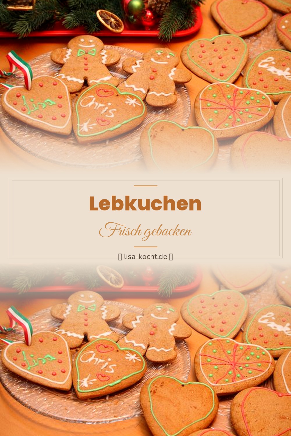 Pinterest Pin: Lebkuchen Rezept – Saftige & aromatische Weihnachtsleckerei