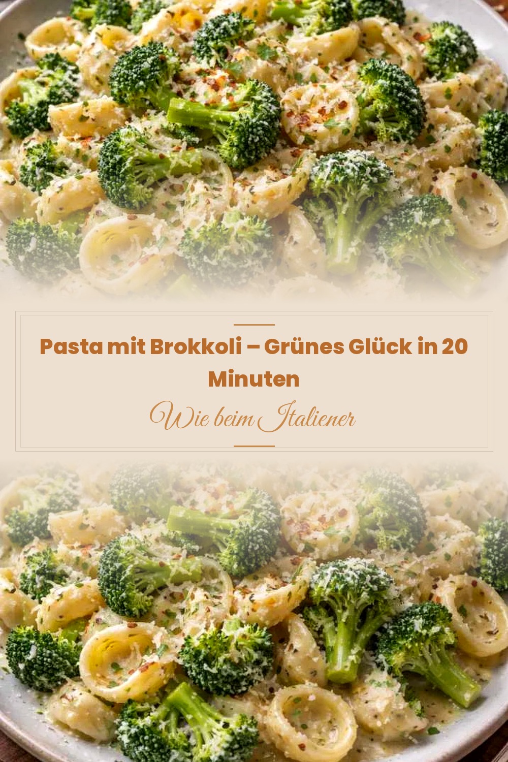 Pinterest Pin: Pasta mit Brokkoli – Grünes Glück in 20 Minuten