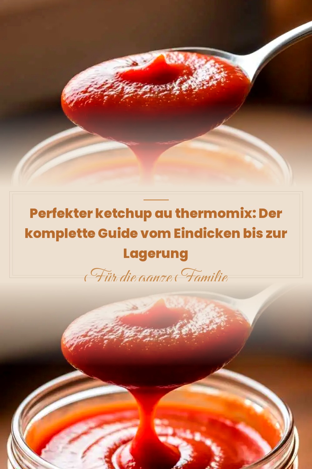 Pinterest Pin: Perfekter ketchup au thermomix: Der komplette Guide vom Eindicken bis zur Lagerung