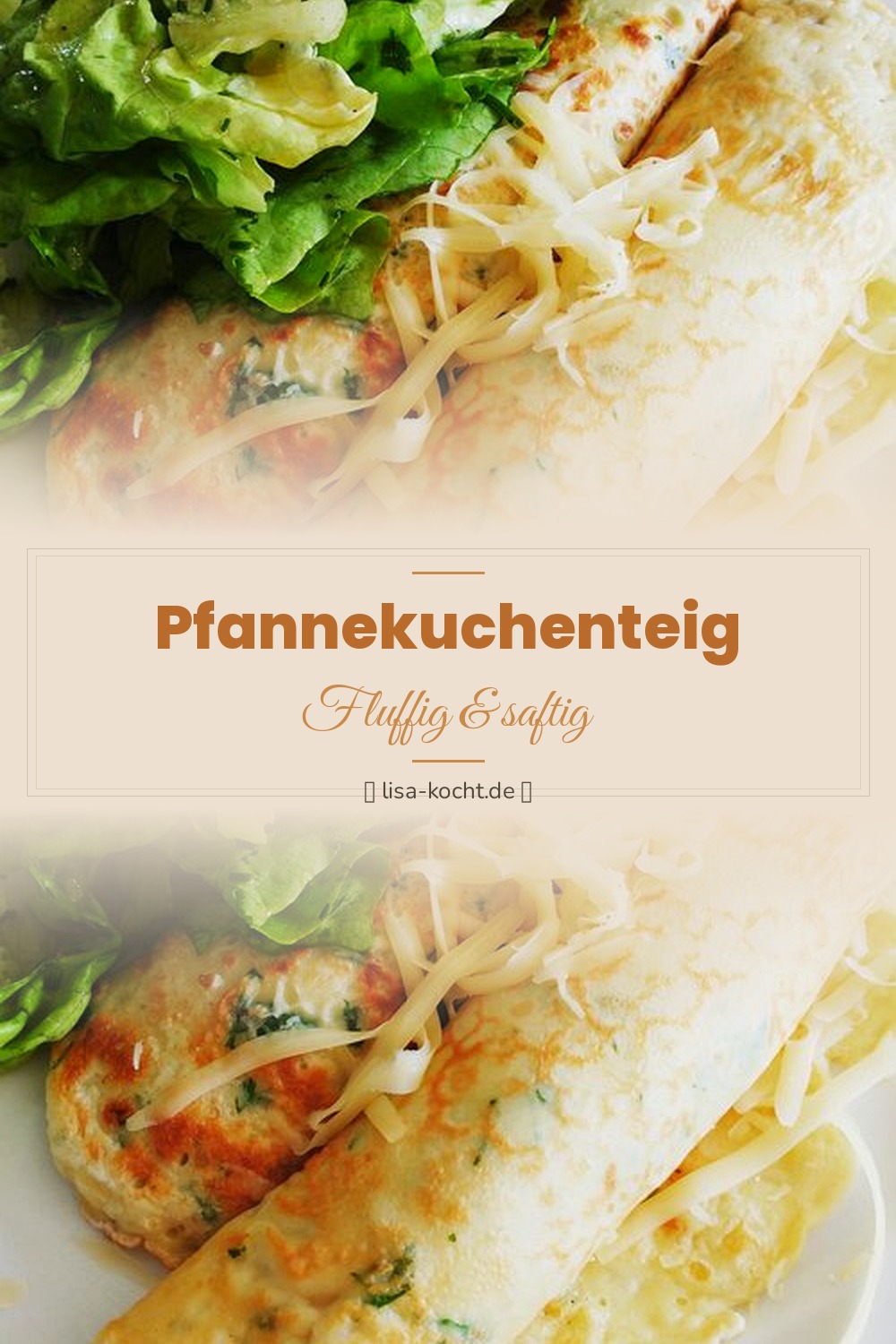 Pinterest Pin: Pfannkuchen Rezept – Dünn & goldgelb wie in der Kindheit