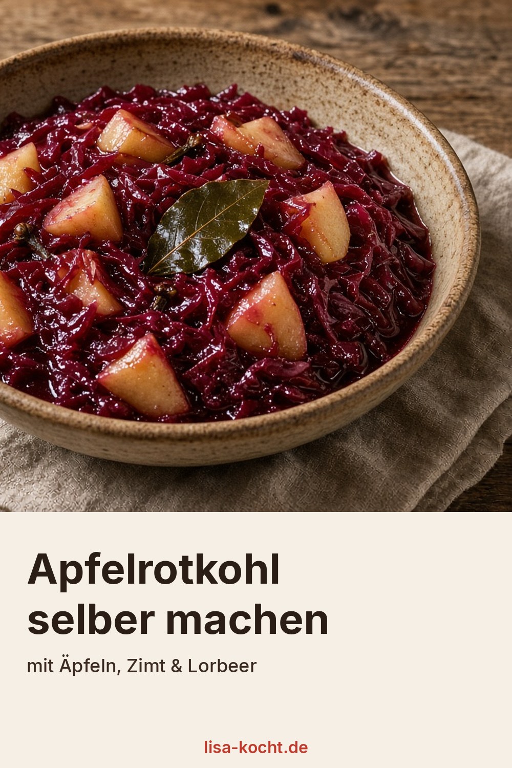 Pinterest Pin: Apfelrotkohl – Rotkohl selber machen