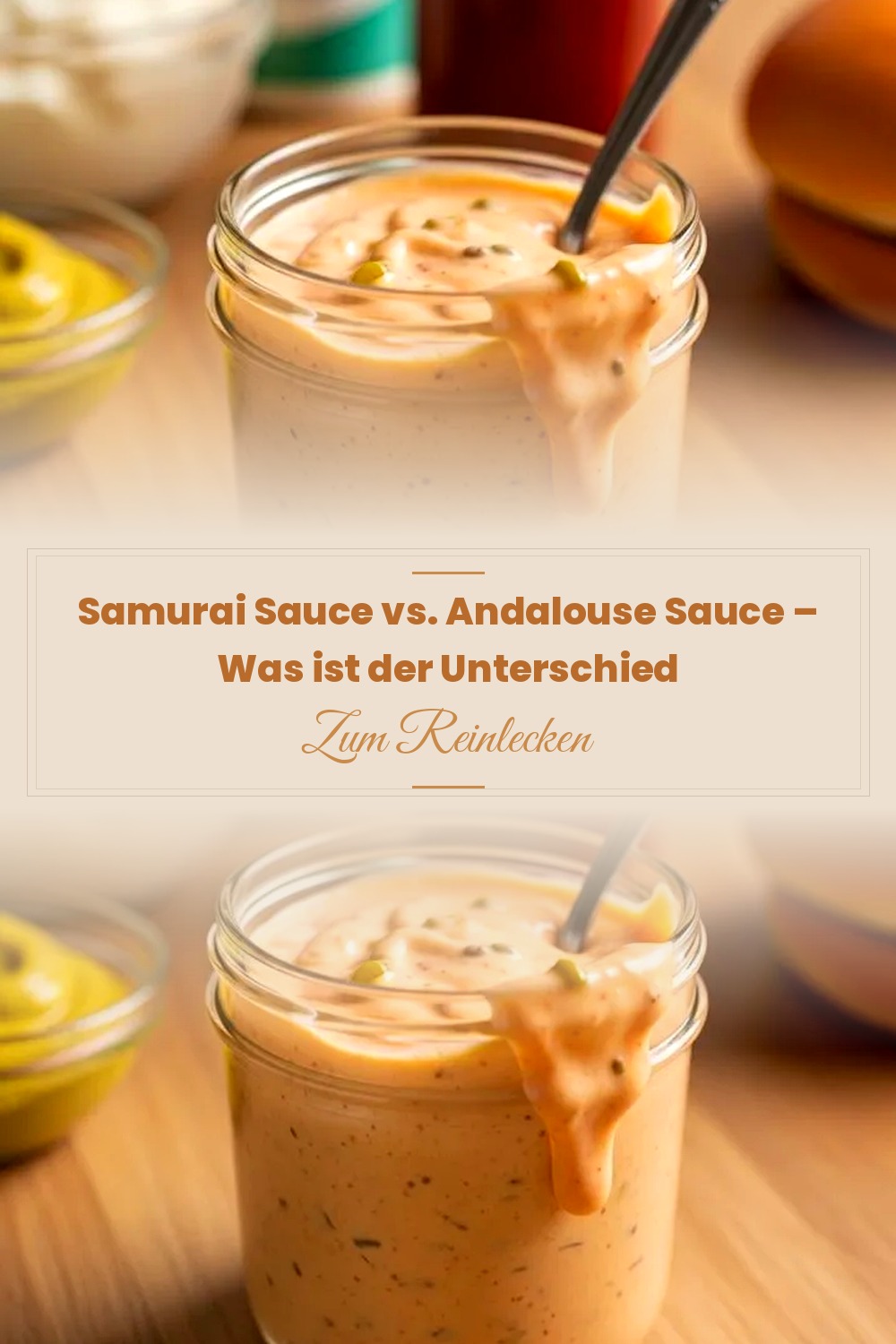 Pinterest Pin: Samurai Sauce vs. Andalouse Sauce – Was ist der Unterschied