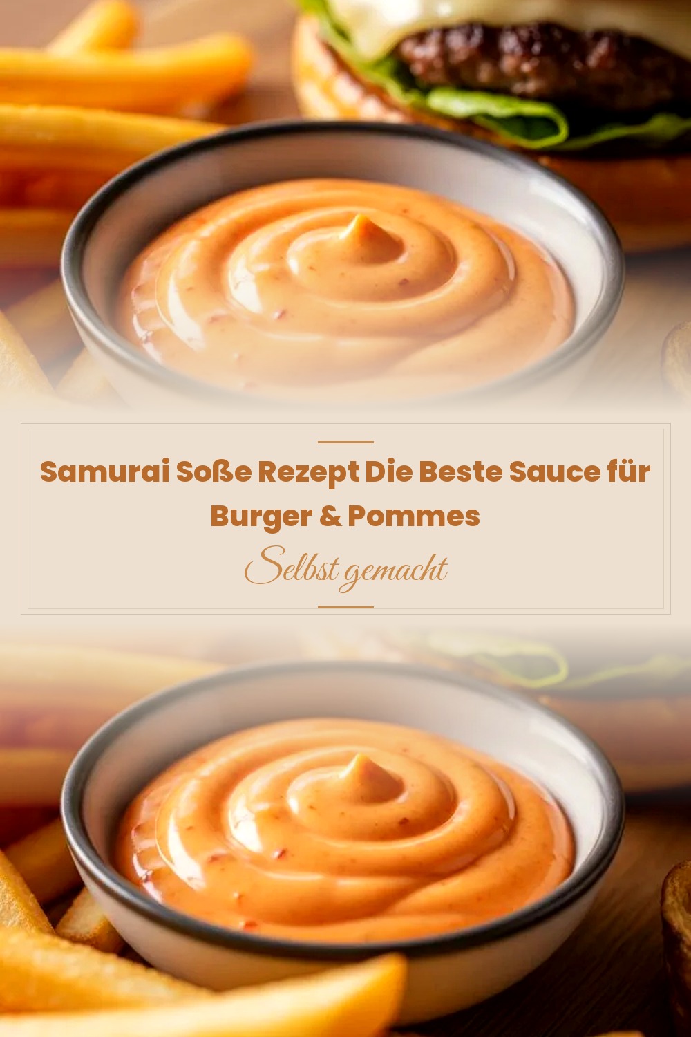 Pinterest Pin: Samurai Soße Rezept Die Beste Sauce für Burger & Pommes