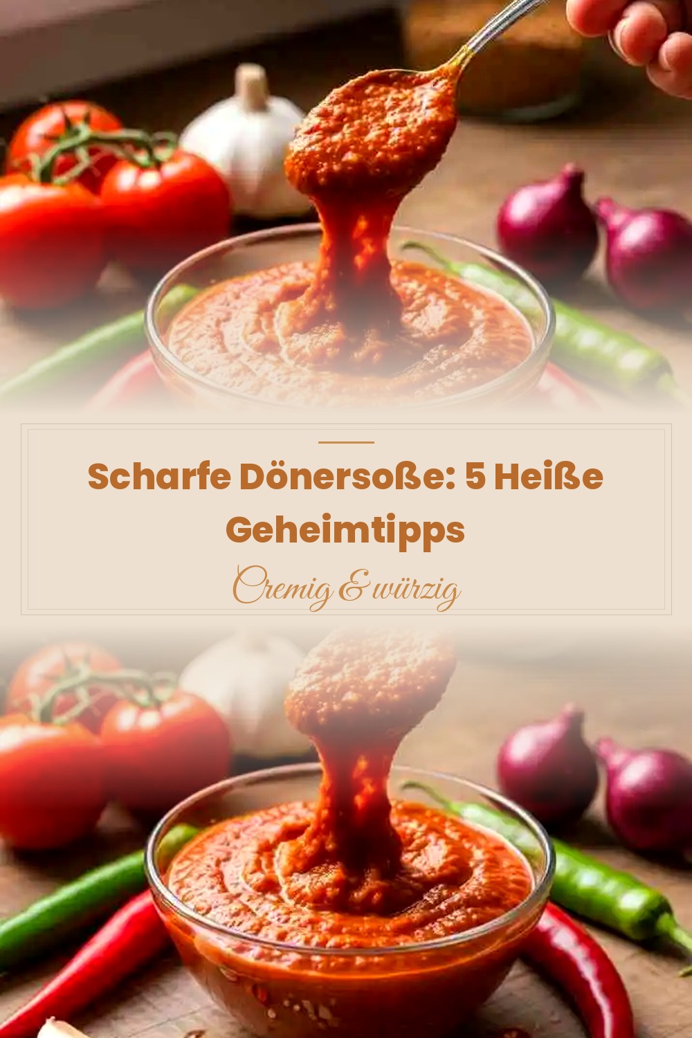 Pinterest Pin: Scharfe Dönersoße – 5 Geheimtipps für maximale Schärfe