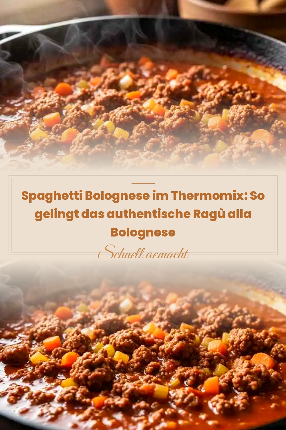 Pinterest Pin: Spaghetti Bolognese im Thermomix: So gelingt das authentische Ragù alla Bolognese