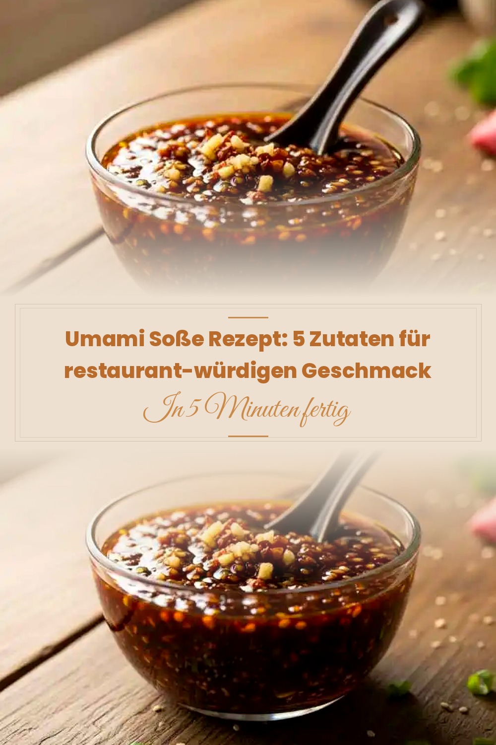 Pinterest Pin: Umami Soße Rezept: 5 Zutaten für restaurant-würdigen Geschmack