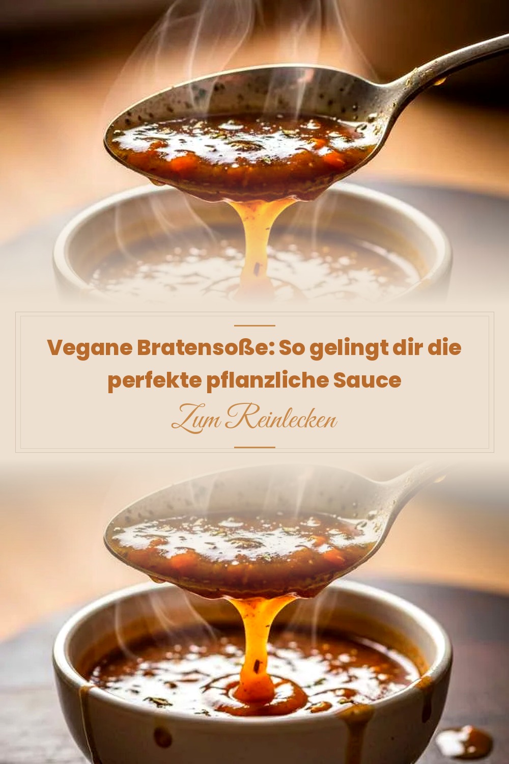 Pinterest Pin: Vegane Bratensoße: So gelingt dir die perfekte pflanzliche Sauce