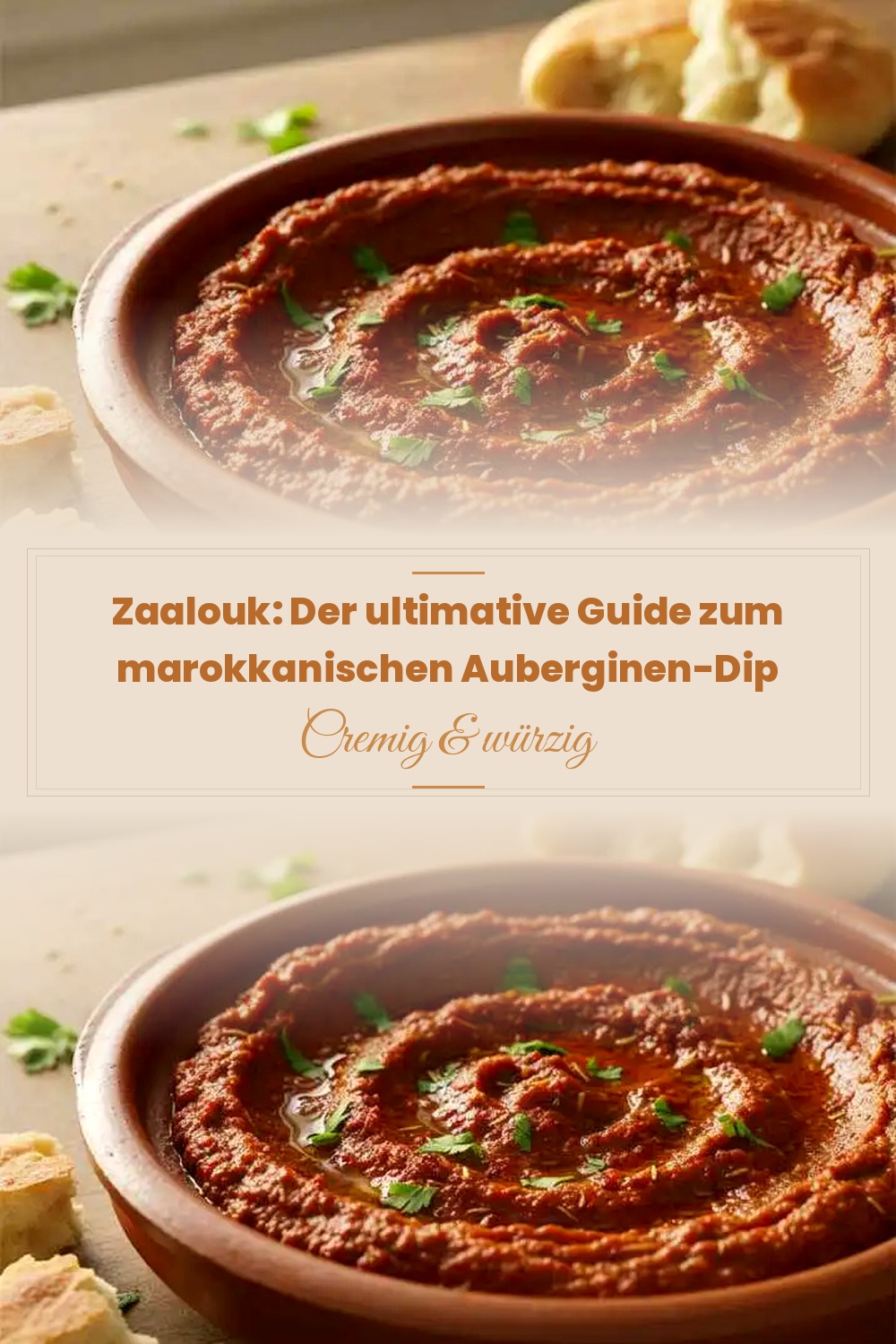 Pinterest Pin: Zaalouk: Der ultimative Guide zum marokkanischen Auberginen-Dip