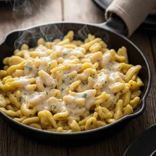 Spätzle mit Rahmsoße – Einfaches & Cremiges Rezept wie bei Oma – einfach kochen