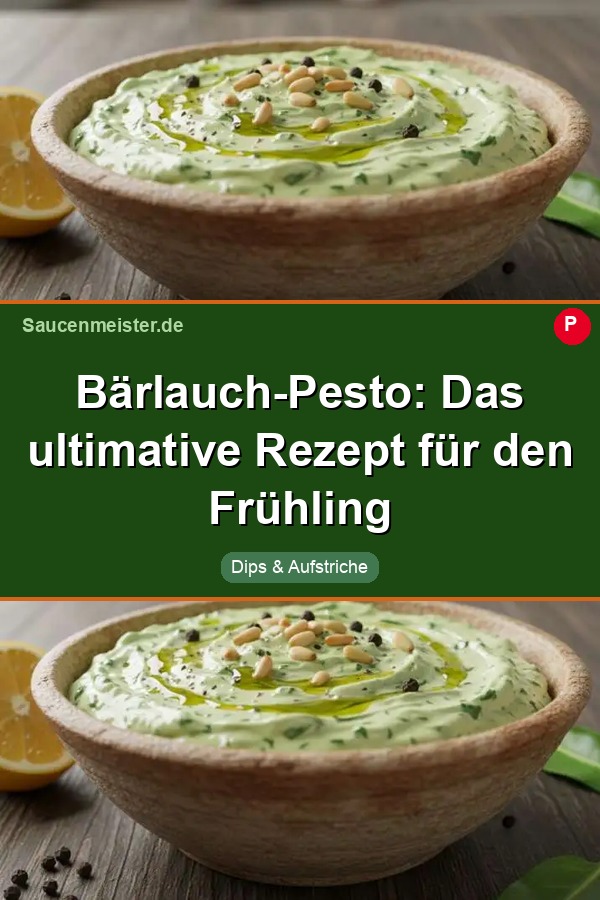 Pinterest Pin: Bärlauch-Pesto: Das ultimative Rezept für den Frühling